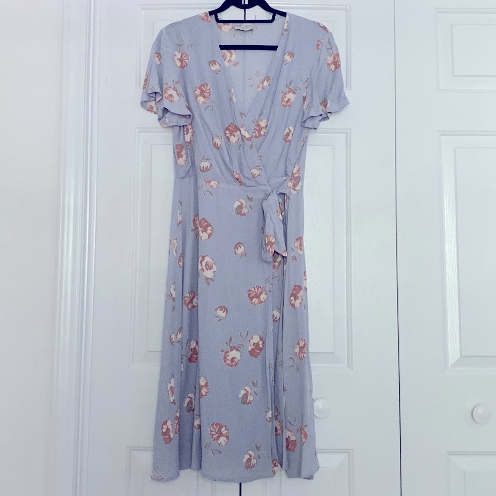 TOBI Floral Wrap Wrap Midi Dress (M). NWOT!